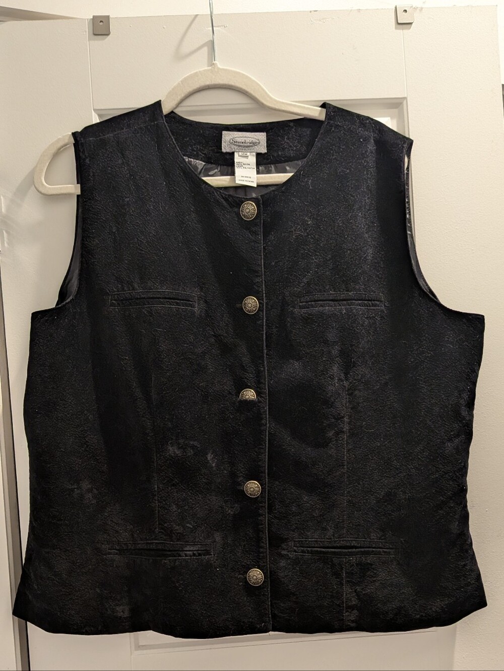 Vintage Black Button Up Vest